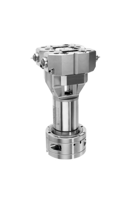 Männer Edgeline four-point valve gate nozzle. Männer Edgeline four-point valve gate nozzle.