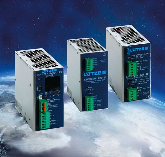 Das Lütze-DC-USV Management System mit 240 und 400 Watt. Das Lütze-DC-USV Management System mit 240 und 400 Watt.