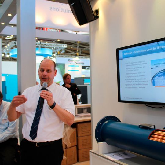 Marketingleiter Stephan Brand eröffnete die Fachpressekonferenz auf der Ifat mit einem Überblick über die aktuellen Trends in der Wasserwirtschaft. Marketingleiter Stephan Brand eröffnete die Fachpressekonferenz auf der Ifat mit einem Überblick über die aktuellen Trends in der Wasserwirtschaft.