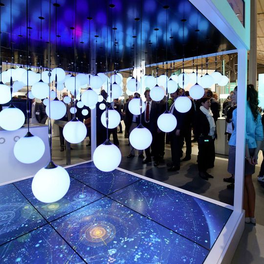 Die Siemens Mind Sphere auf der Hannover Messe 2016. Die Siemens Mind Sphere auf der Hannover Messe 2016.