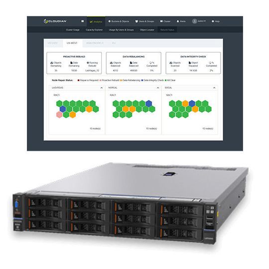 Lenovo und Cloudian bieten eine gemeinsame Appliance an. Lenovo und Cloudian bieten eine gemeinsame Appliance an.