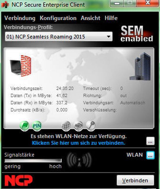 Der Secure Client von NCP sichert sogar den Moment der eigentlich ungesicherten Eingabe der Zugangsdaten an einem Hotspot ab.