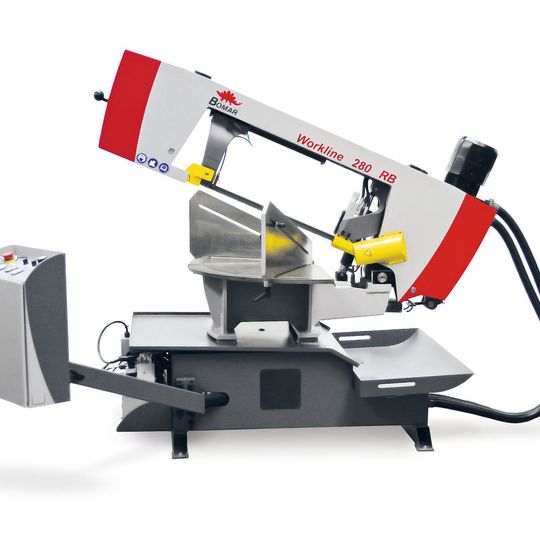 Die halbautomatische Bandsäge Workline 280 RB wurde speziell zur Trennung von Rohrbögen mit einem Durchmesser von 280 mm entwickelt. Die halbautomatische Bandsäge Workline 280 RB wurde speziell zur Trennung von Rohrbögen mit einem Durchmesser von 280 mm entwickelt.