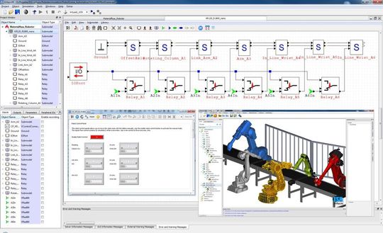 Unternehmen können mit ISG-virtuos das dynamische Verhalten ihrer virtuellen Fabrik in Steuerungsechtzeit mit geringem Aufwand visualisieren und simulieren. Unternehmen können mit ISG-virtuos das dynamische Verhalten ihrer virtuellen Fabrik in Steuerungsechtzeit mit geringem Aufwand visualisieren und simulieren.
