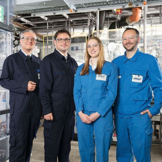 Das Entwicklungsteam für Methansulfonsäure (MSA) der Grillo-Werke. Das Entwicklungsteam für Methansulfonsäure (MSA) der Grillo-Werke.