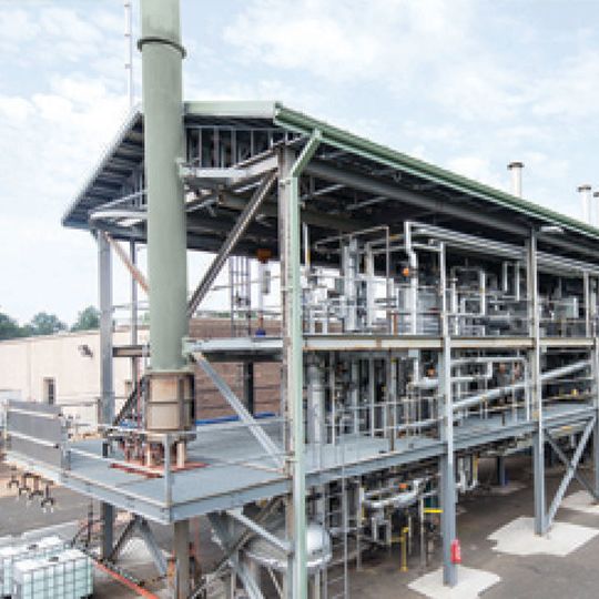 Primus' modular gas-to-liquid systems can be trucked in and assembled onsite for easy deployment. Primus' modular gas-to-liquid systems can be trucked in and assembled onsite for easy deployment.