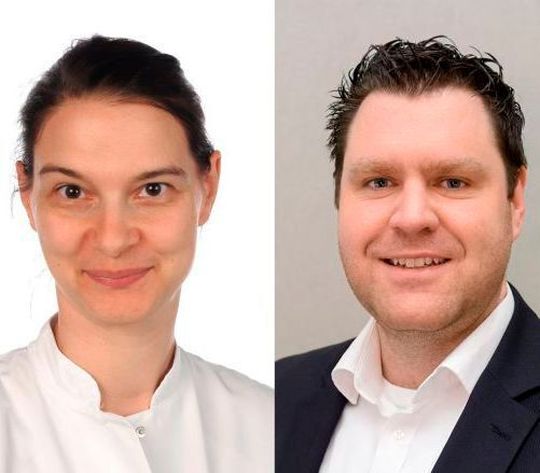 Entdeckten gemeinsam mit Forscherkollegen in Münster und Essen die Wirkung des Moleküls Faktor XII: Dr. Kerstin Göbel und Prof. Sven Meuth Entdeckten gemeinsam mit Forscherkollegen in Münster und Essen die Wirkung des Moleküls Faktor XII: Dr. Kerstin Göbel und Prof. Sven Meuth