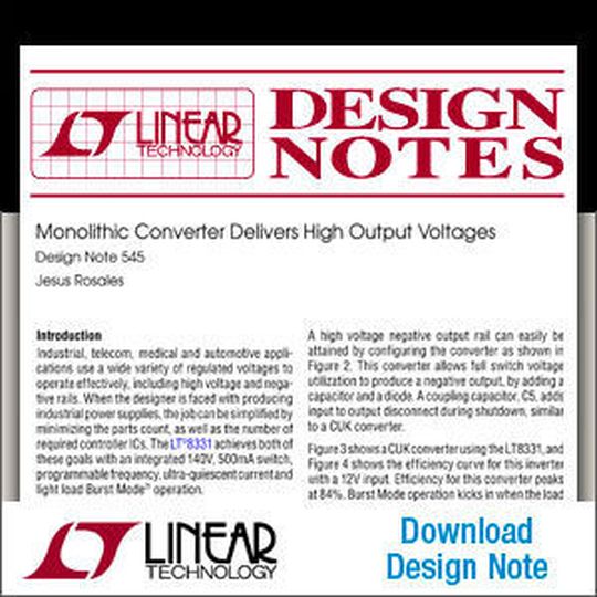 Linear Technology Design Note 545 Linear Technology Design Note 545