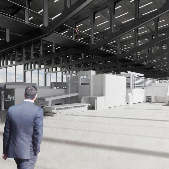 Trumpf demonstriert auf 5.500 qm das Zusammenspiel von Menschen, Maschinen, Lagern, Automatisierung, Software und Industrie 4.0-Lösungen. Trumpf demonstriert auf 5.500 qm das Zusammenspiel von Menschen, Maschinen, Lagern, Automatisierung, Software und Industrie 4.0-Lösungen.