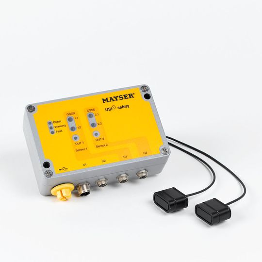 Der Mayser Ultraschall Safety ist die ideale Lösung zur berührungslosen Erkennung von Personen und Objekten sowie Abstandsmessung in rauen Umgebungen. Der Mayser Ultraschall Safety ist die ideale Lösung zur berührungslosen Erkennung von Personen und Objekten sowie Abstandsmessung in rauen Umgebungen.