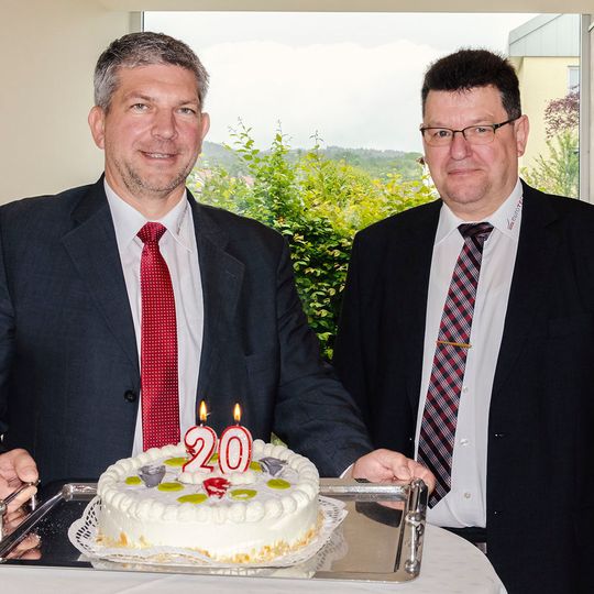 Geschäftsführer Thomas Schulz mit Verkaufsleiter Michael Renger. Geschäftsführer Thomas Schulz mit Verkaufsleiter Michael Renger.