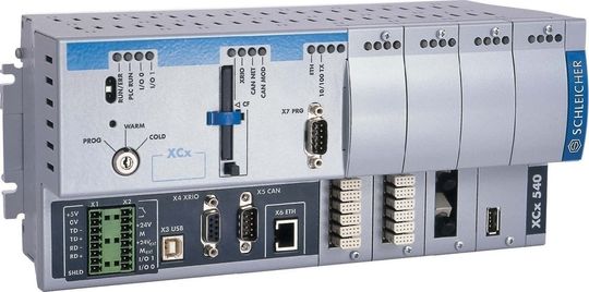 Die High-End-Steuerung XCx540 von Schleicher lässt sich über das Interface-Modul XF-PNS in Profinet-Netzwerke einbinden. Bild: Schleicher Die High-End-Steuerung XCx540 von Schleicher lässt sich über das Interface-Modul XF-PNS in Profinet-Netzwerke einbinden. Bild: Schleicher