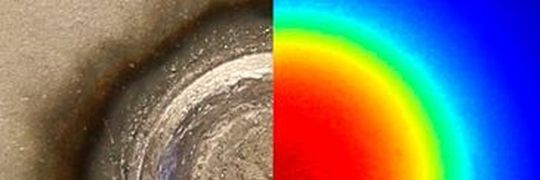 Widerstandspunkt und Thermografisches Meßergebnis. Widerstandspunkt und Thermografisches Meßergebnis.