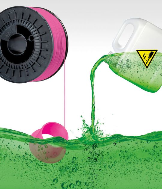 Hochabriebfestes Tribo-Filament für den 3D-Druck aus iglidur C210 für chemikalienresistente Bauteile. Hochabriebfestes Tribo-Filament für den 3D-Druck aus iglidur C210 für chemikalienresistente Bauteile.
