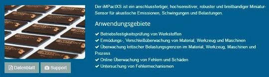 Das Sensorsystem von iNDTact überwacht selbstständig Maschinen. Nach Auswerten der Messdaten kann direkt auf den Gesundheitszustand mechanischer Aggregate geschlossen werden. Das Sensorsystem von iNDTact überwacht selbstständig Maschinen. Nach Auswerten der Messdaten kann direkt auf den Gesundheitszustand mechanischer Aggregate geschlossen werden.