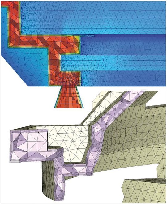 Der neue Moldex 3D BLM Generator ermöglicht unter Einsatz weniger Netzelemente eine erhebliche Reduzierung der Vernetzungszeit. Der neue Moldex 3D BLM Generator ermöglicht unter Einsatz weniger Netzelemente eine erhebliche Reduzierung der Vernetzungszeit.