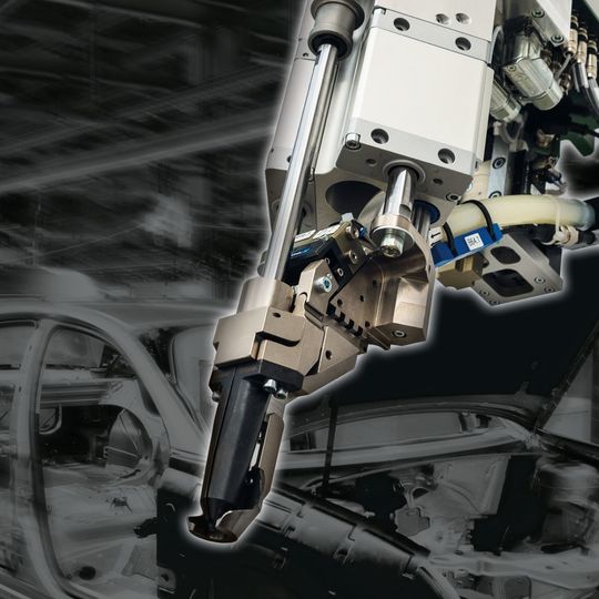 Das Adaptive DFS ist eine adaptive Montageeinheit für die Fließformverschraubung mit geregeltem elektrischen Antrieb sowohl für den Vorschub- als auch den Schraubprozess. Das Adaptive DFS ist eine adaptive Montageeinheit für die Fließformverschraubung mit geregeltem elektrischen Antrieb sowohl für den Vorschub- als auch den Schraubprozess.