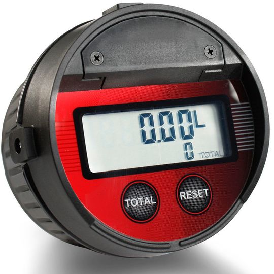 Das fünf-stelllige LCD-Display des Ovalradzählers zeigt die gesamte Abgabemenge an Öl. Das fünf-stelllige LCD-Display des Ovalradzählers zeigt die gesamte Abgabemenge an Öl.