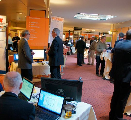 Wichtiger Teil des LIMS-Forum ist neben den Vorträgen und Workshops die Ausstellung mit mehr als 20 Unternehmen. Wichtiger Teil des LIMS-Forum ist neben den Vorträgen und Workshops die Ausstellung mit mehr als 20 Unternehmen.