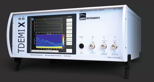 Echtzeitscanning in GHz: Mit der Serie TDEMI X lassen sich Frequenzen bis 6 GHz erfassen und als Spektrogramm in Echtzeit darstellen. Echtzeitscanning in GHz: Mit der Serie TDEMI X lassen sich Frequenzen bis 6 GHz erfassen und als Spektrogramm in Echtzeit darstellen.