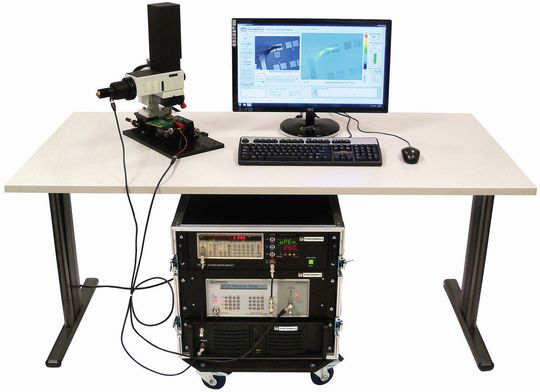 Optische Methode: Mit der Thermoreflectance Imaging lassen sich Bauteile auf Schwachstellen untersuchen. Optische Methode: Mit der Thermoreflectance Imaging lassen sich Bauteile auf Schwachstellen untersuchen.
