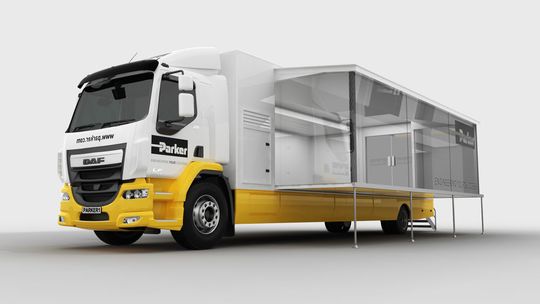 Le camion de Parker, un véritable showroom roulant. Le camion de Parker, un véritable showroom roulant.