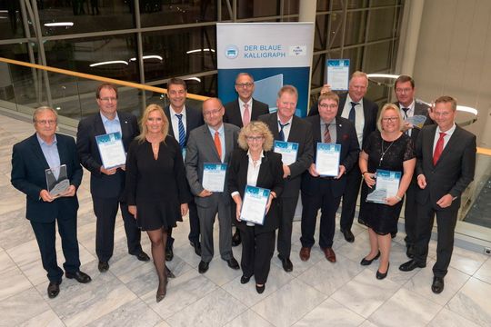 Zum zehnjährigen Jubiläum des Blauen Kalligraphen zeichnete der ZDK erstmals die zehn besten Pressesprecher eines Jahres aus.