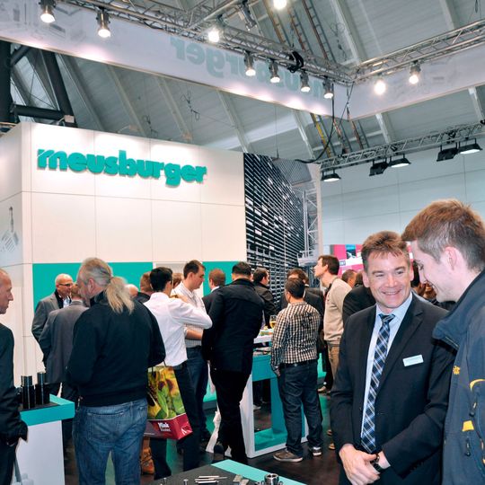 Meusburger zeigt am Messestand sein Portfolio. Meusburger zeigt am Messestand sein Portfolio.