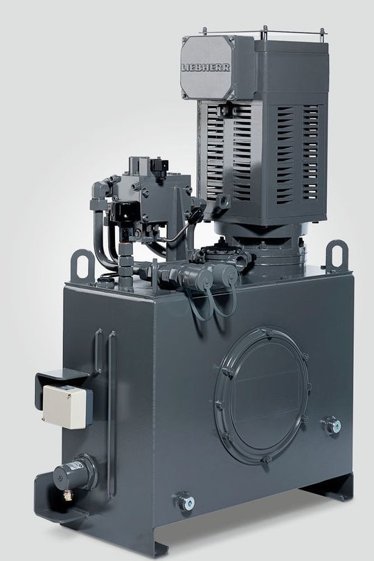 Maßgeschneidertes Hydraulikaggregat von Liebherr Maßgeschneidertes Hydraulikaggregat von Liebherr