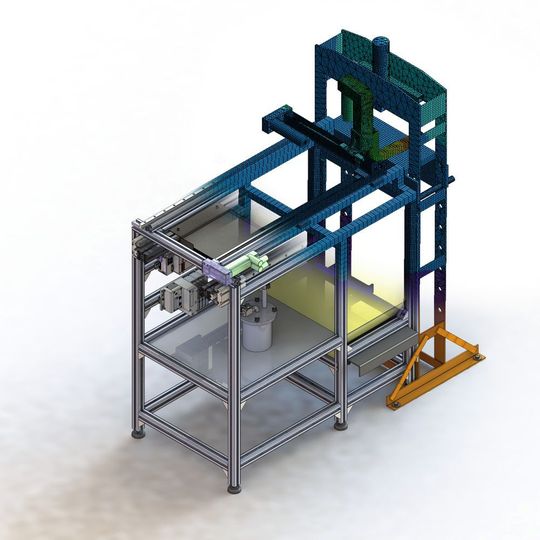 Die kompakte Bearbeitungsmaschine dient der generativen Fertigung von Metall-Bauteilen – Simulation unterstützte bei der Entwicklung. Die kompakte Bearbeitungsmaschine dient der generativen Fertigung von Metall-Bauteilen – Simulation unterstützte bei der Entwicklung.