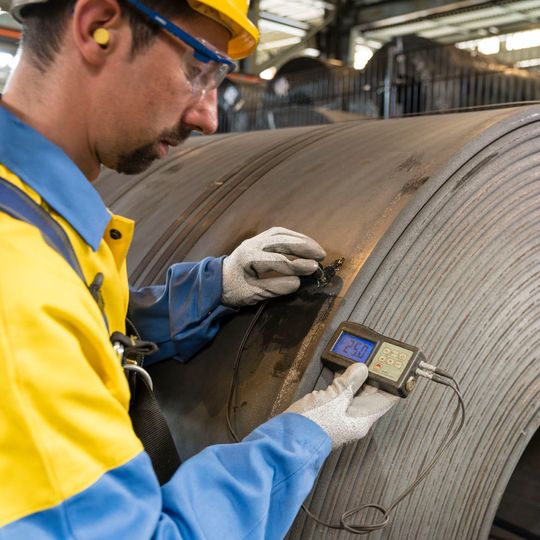 Ein neuer, dicker Bandstahl mit einer Materialstärke von 25 mm von Tata Steel soll Kunden eine hochfeste und verschleißfeste Alternative zu dünneren Grobblechen für Maschinenbauanwendungen bieten. Ein neuer, dicker Bandstahl mit einer Materialstärke von 25 mm von Tata Steel soll Kunden eine hochfeste und verschleißfeste Alternative zu dünneren Grobblechen für Maschinenbauanwendungen bieten.