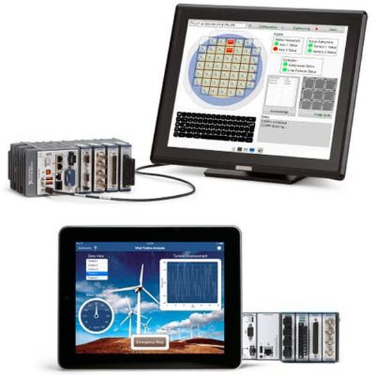 Entwurf interaktiver, funktionsreicher grafischer Benutzeroberflächen und direkte Verbindung mit CompactRIO zur Optimierung der Datendarstellung und Bedienoberflächen ohne Einsatz eines HMI-Controllers Entwurf interaktiver, funktionsreicher grafischer Benutzeroberflächen und direkte Verbindung mit CompactRIO zur Optimierung der Datendarstellung und Bedienoberflächen ohne Einsatz eines HMI-Controllers