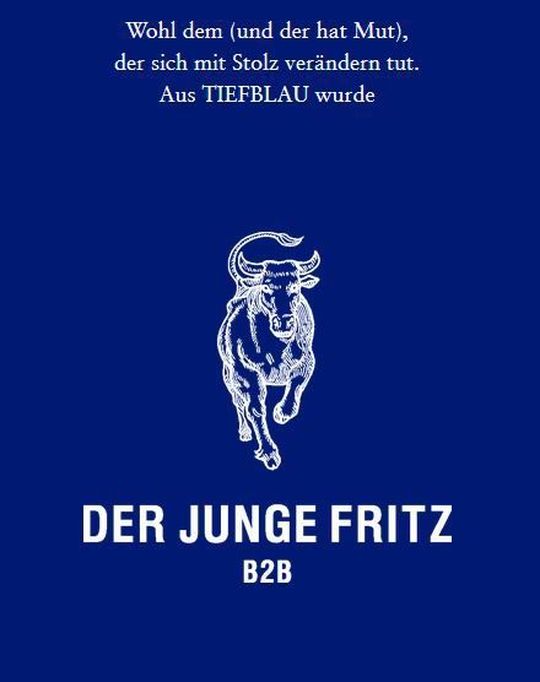 Ab sofort hat die Berliner B2B-Agentur TIEFBLAU einen neuen Namen: DER JUNGE FRITZ. Ab sofort hat die Berliner B2B-Agentur TIEFBLAU einen neuen Namen: DER JUNGE FRITZ.