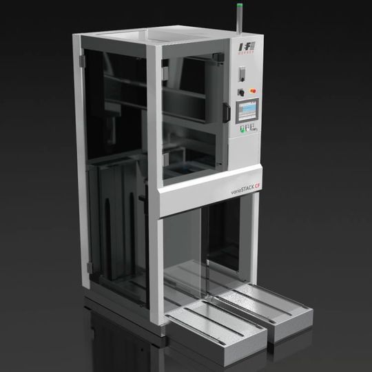 Mit dem Variostack CF wurde ein ganzheitliches Palettiererkonzept für Reinraumanwendungen entwickelt. Mit dem Variostack CF wurde ein ganzheitliches Palettiererkonzept für Reinraumanwendungen entwickelt.
