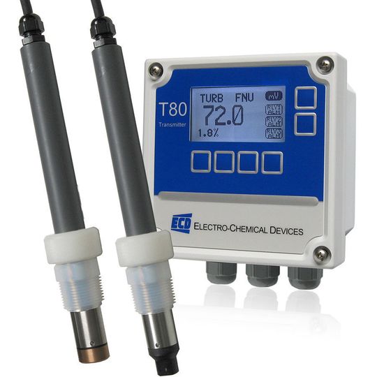 The TR86 sensors plug in directly to the T80 Universal Transmitter and are pre-set at the factory to the desired range. The T80 transmitter functions as either a single or dual channel transmitter with one or two 4-20 mA outputs, MODBUS RTU and optional alarm relays (three) or HART 7 communication. The TR86 sensors plug in directly to the T80 Universal Transmitter and are pre-set at the factory to the desired range. The T80 transmitter functions as either a single or dual channel transmitter with one or two 4-20 mA outputs, MODBUS RTU and optional alarm relays (three) or HART 7 communication.