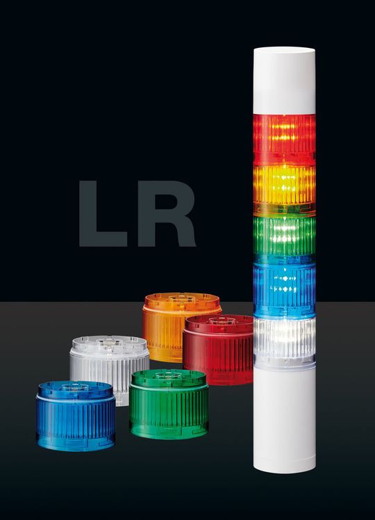 Die LED-Leuchten der neuen LR-Signaltürme sind in verschiedenen Signalfarben erhältlich. Die LED-Leuchten der neuen LR-Signaltürme sind in verschiedenen Signalfarben erhältlich.