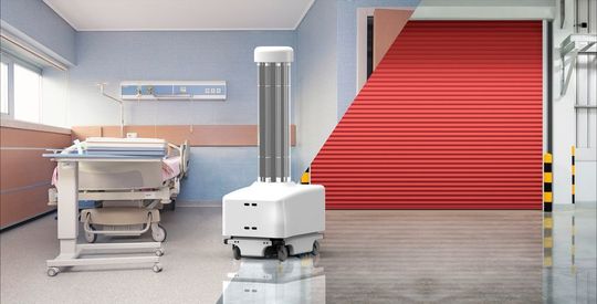 Der UV-Desinfektionsroboter ist ein Putzroboter für Krankenhäuser und Fabriken. Der UV-DR tötet 99.9% aller Microorganismen und bewegt sich eigenständig und sicher durch die Hallen. Der UV-Desinfektionsroboter ist ein Putzroboter für Krankenhäuser und Fabriken. Der UV-DR tötet 99.9% aller Microorganismen und bewegt sich eigenständig und sicher durch die Hallen.