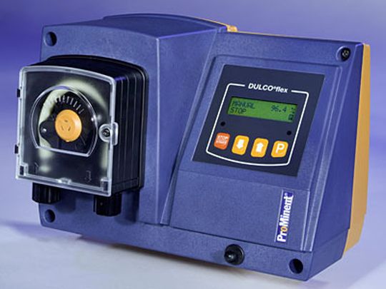 Die Schlauchpumpe Dulco Flex DF4a wurde von Prominent Dosiertechnik zur genauen und reproduzierbaren Dosierung von Flockungsmittel konstruiert. Bild: Prominent Dosiertechnik Die Schlauchpumpe Dulco Flex DF4a wurde von Prominent Dosiertechnik zur genauen und reproduzierbaren Dosierung von Flockungsmittel konstruiert. Bild: Prominent Dosiertechnik
