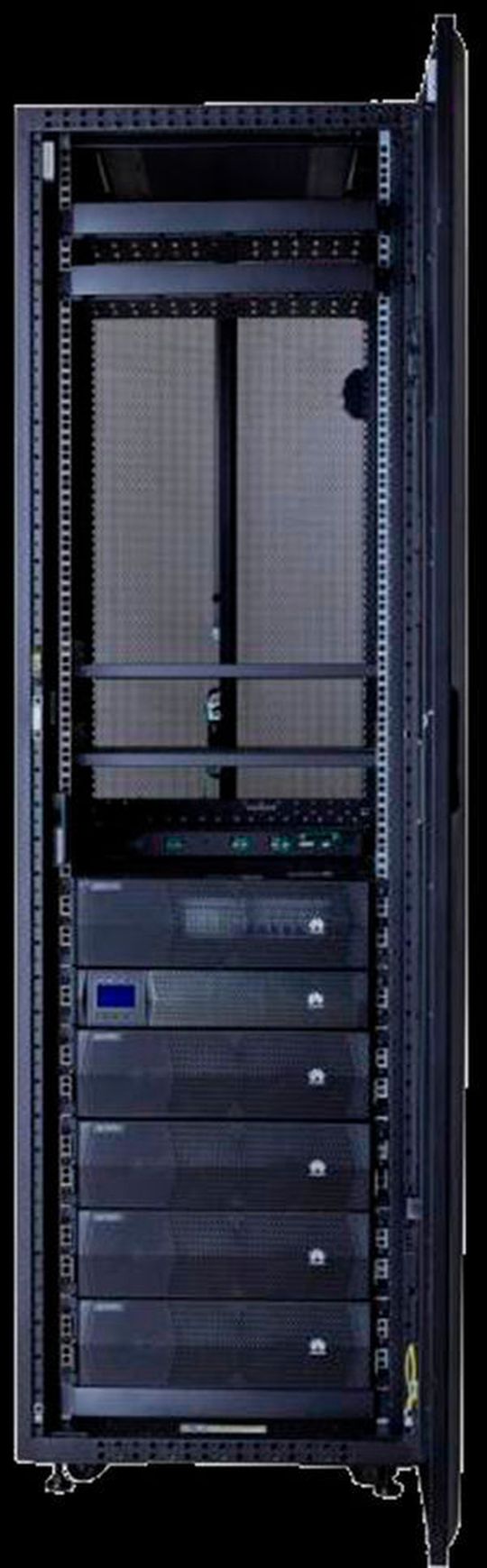 Das Ein-Modul-Modell Fusion 500 von Huaweii bringt die gesamte RZ-Infrastruktur in nur einem Schrank mit 42 Höheneinheiten unter.
