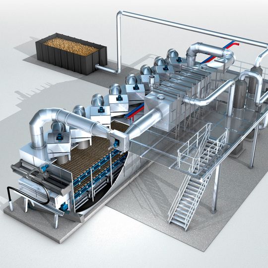 Systemdarstellung des Huber Bandtrockners BT Systemdarstellung des Huber Bandtrockners BT