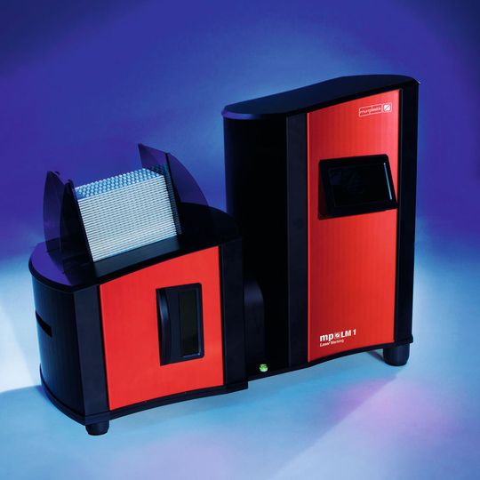 Das neue mp-LM1 Premium- Laserbeschriftungssystem ermöglicht eine automatisierte und wirtschaftliche Laser-Kennzeichnung. Das neue mp-LM1 Premium- Laserbeschriftungssystem ermöglicht eine automatisierte und wirtschaftliche Laser-Kennzeichnung.