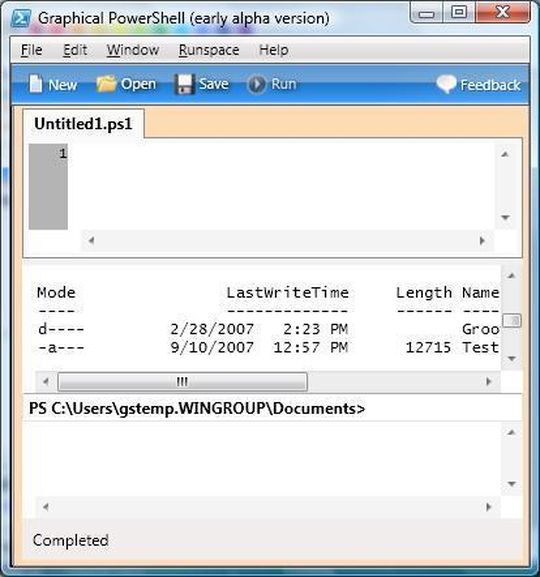 Windows PowerShell mit grafischer Oberfläche Windows PowerShell mit grafischer Oberfläche