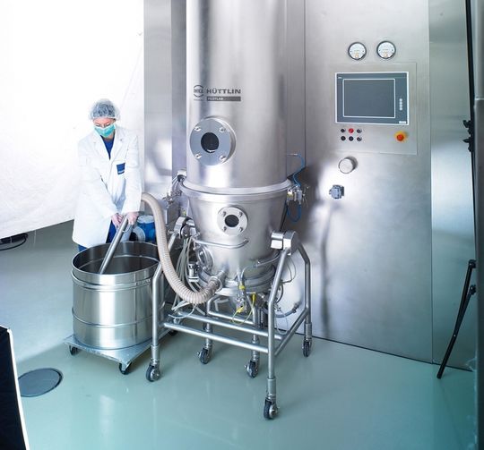 Qystar Hüttlin stellt zur Interpack ein neues CIP-Reinigungs-System für Wirbelschichtanlagen vor. Bild: Oystar Hüttlin Qystar Hüttlin stellt zur Interpack ein neues CIP-Reinigungs-System für Wirbelschichtanlagen vor. Bild: Oystar Hüttlin