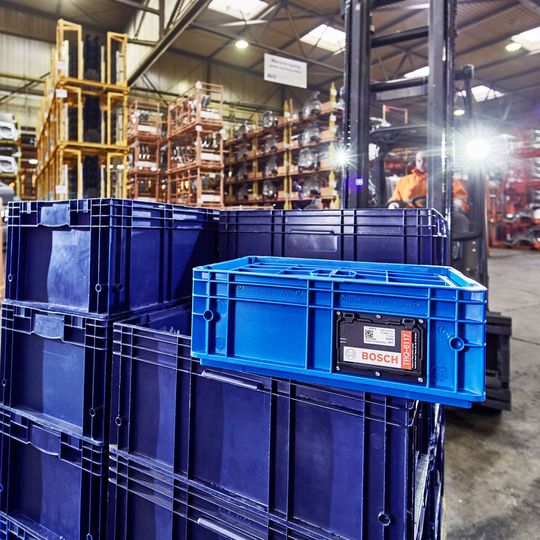 Ein smarter Behälter für die Automobilindustrie. Ein smarter Behälter für die Automobilindustrie.