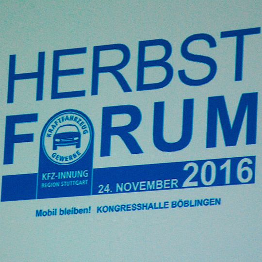 Ihr traditionelles Herbstforum veranstaltete die Kfz-Innung Region Stuttgart in diesem Jahr in Böblingen. Ihr traditionelles Herbstforum veranstaltete die Kfz-Innung Region Stuttgart in diesem Jahr in Böblingen.