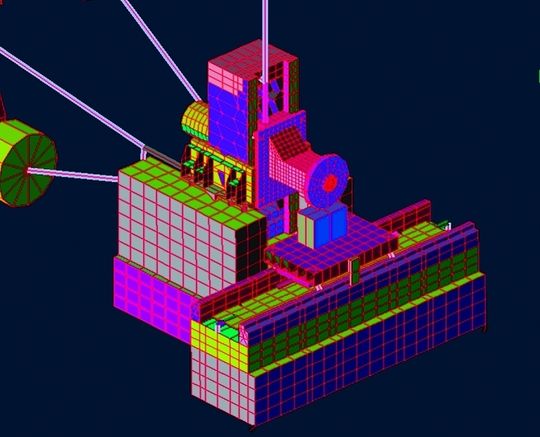 Die Simulation der Schleifmaschine mit dem Finite-Elemente-Modell erhöht die Entwicklungssicherheit. Die Simulation der Schleifmaschine mit dem Finite-Elemente-Modell erhöht die Entwicklungssicherheit.