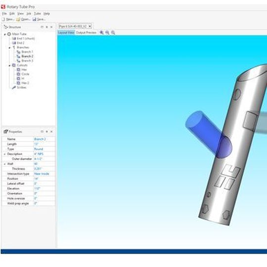 Die Software verfügt über eine parametrische Design-Schnittstelle, mit der die Hauptteile der Rohre und die Ausschnitte für die Seitenwände aus einer Liste von vordefinierten Formen eingefügt werden können. Die Software verfügt über eine parametrische Design-Schnittstelle, mit der die Hauptteile der Rohre und die Ausschnitte für die Seitenwände aus einer Liste von vordefinierten Formen eingefügt werden können.