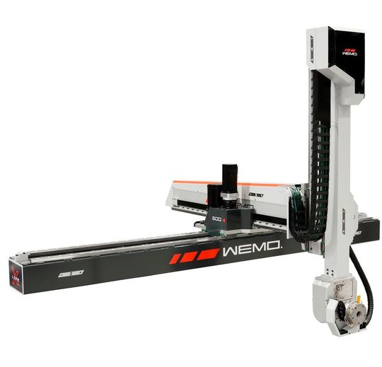 Der Roboter 600 xLine von Wemo hatte seinen ersten Auftritt auf der K 2016 in Düsseldorf. Er ist für Entnahmegewichte bis maximal 60 kg ausgelegt, wie das Unternehmen sagt.