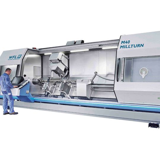 Die M40 Millturn bietet eine verbesserte Maschinenperformance mit benutzerfreundlicher Ergonomie und ermöglicht die Bearbeitung langer, schlanker Wellenteile mit der neu verfügbaren Spitzenweite von 4500mm. Die M40 Millturn bietet eine verbesserte Maschinenperformance mit benutzerfreundlicher Ergonomie und ermöglicht die Bearbeitung langer, schlanker Wellenteile mit der neu verfügbaren Spitzenweite von 4500mm.