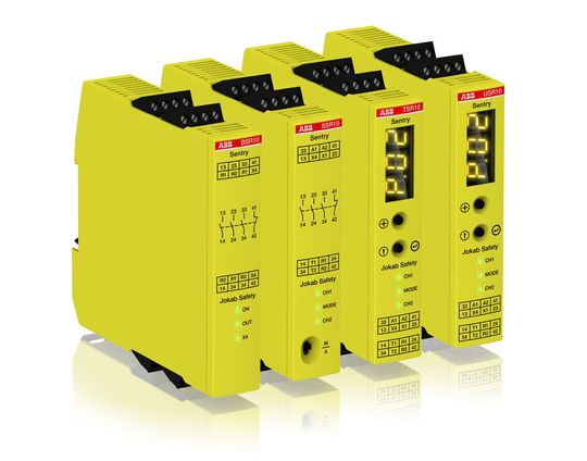 Die neuen Sicherheitsrelais Sentry von ABB mit Multi-Reset-Funktion. Die neuen Sicherheitsrelais Sentry von ABB mit Multi-Reset-Funktion.
